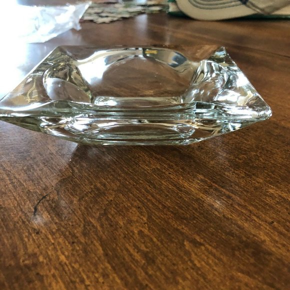 Anchor Hocking Ashtray Heavy Clear Glass Square 4 1/2" Vintage Tobacco Collectib - Picture 5 of 8